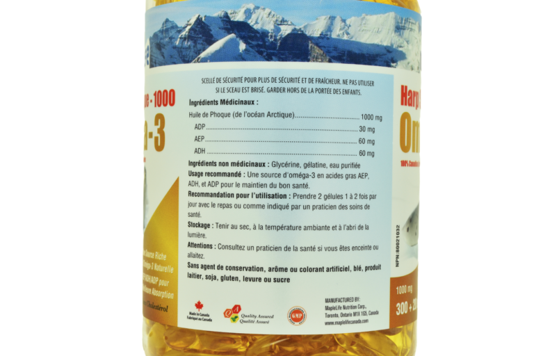 MapleLife Harp Seal Oil (1000MG, 320 Sofegels) - Canadian Ginseng Farm